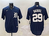 Men's Detroit Tigers #29 Tarik Skubal Navy Cool Base Stitched Jersey,baseball caps,new era cap wholesale,wholesale hats